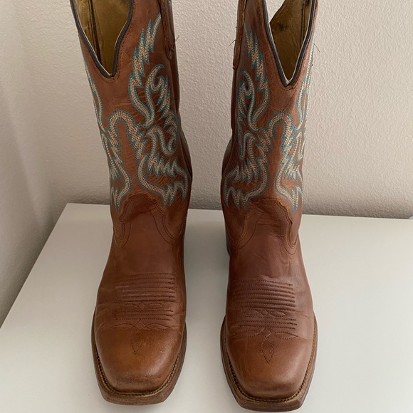 Genuine Leather Nocona Cowboy boots bluebonnet - Picture 12 of 13